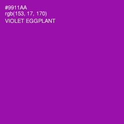 #9911AA - Violet Eggplant Color Image